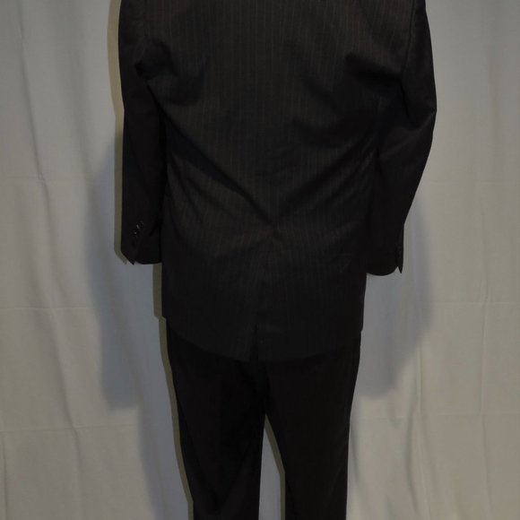Brooks Brothers 1818 Fitzgerald Estrato Charcoal Stripe Two Button Suit 41R - Picture 3 of 14